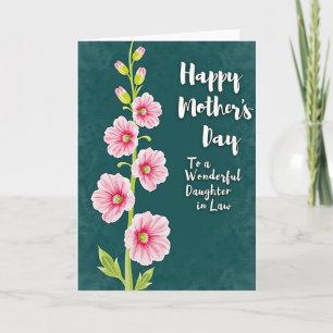 Chevron Teal Flower Design Card