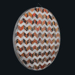 Chevron Tiger Hot orange and Black Print Dartboard<br><div class="desc">Stylish and trendy Black and Hot Orange Tiger Striped Patterns by Imagine That! Design on electronics, accessories, and gifts with our unique touch of texture and pizazz in bright orange colours to satisfy the needs of tiger lovers, wild animal print lovers, and jungle print lovers of all ages. Go wild...</div>