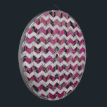 Chevron Tiger Hot Pink and Black Print Dartboard<br><div class="desc">Stylish and trendy Hot Pink Tiger Striped Animal Print created by Imagine That! Design with our unique touch of texture and pizazz on electronics, accessories and gifts is bound to satisfy the needs of tiger lovers of all ages. Go wild today with ITD Wild Me Tiger stripes in an eye-popping...</div>
