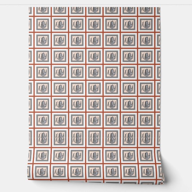 Chevron Vessel Small Repeat  Wallpaper (Unrolling)