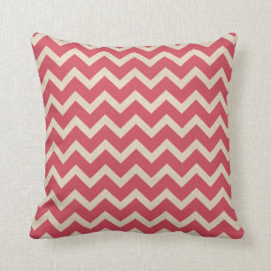 Chevron watermelon pink cushion