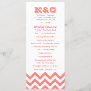 Chevron Wedding Programs