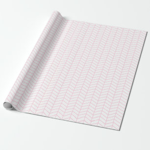 Chevron Wrapping Paper - Light Pink on White