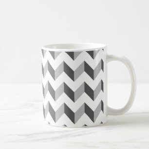 Chevron Zig Zag Grey Coffee Mug