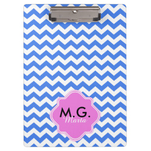 Chevron Zigzag Blue Pattern Clipboard