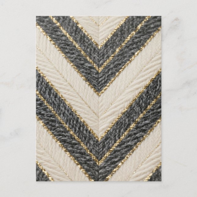 Chevron Zigzag Glam Pattern Postcard (Front)