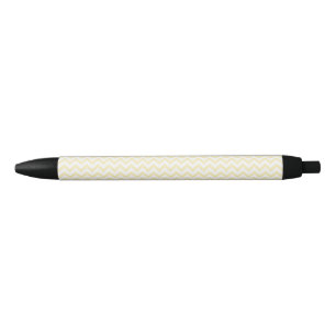 Chevron Zigzag Lines Blonde Black Ink Pen