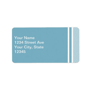 Chevron ZigZag Pattern Blue Label