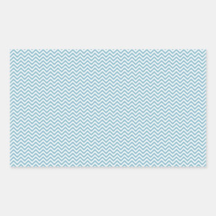 Chevron ZigZag Pattern Blue Rectangular Sticker