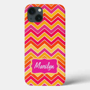 Chevron zigzag pattern colourful pink ipad case