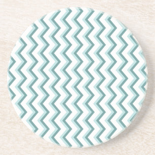 Chevron ZigZag Pattern in Mint Green Coaster