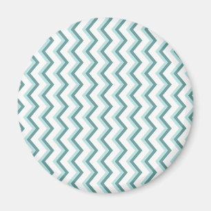 Chevron ZigZag Pattern in Mint Green Magnet