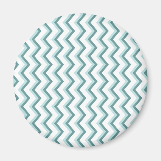 Chevron ZigZag Pattern in Mint Green Magnet (Front)