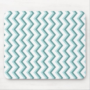 Chevron ZigZag Pattern in Mint Green Mouse Pad
