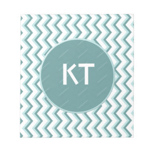 Chevron ZigZag Pattern in Mint Green Notepad