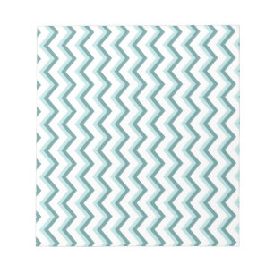 Chevron ZigZag Pattern in Mint Green Notepad