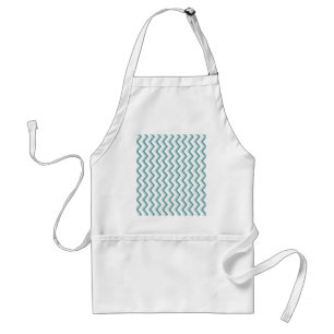 Chevron ZigZag Pattern in Mint Green Standard Apron