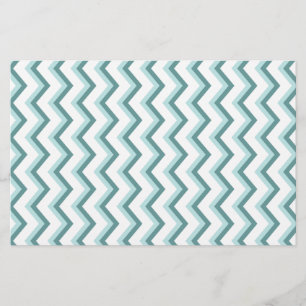 Chevron ZigZag Pattern in Mint Green Stationery