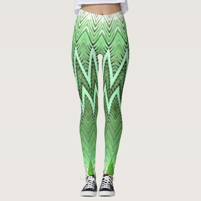 Chevron zigzag "Ratti_Creative_Arts" Legging (Front)