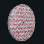 ChevronDalmatian Pink and White Dartboard<br><div class="desc">Girly Pink and White Spotted Dalmatian Animal Print Pattern created by Imagine That! Design features our original animal print pattern with our unique touch of texture and pizzazz in textured white and pink based on a Dalmatian dog’s black and white spots. Our colourful spotted design on electronics, accessories and gifts...</div>