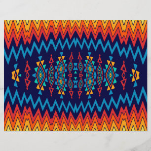 Chevrons and rhombus abstract design flyer