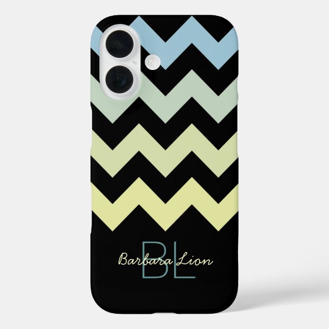 chevrons on black personalised Case-Mate iPhone case (Back)