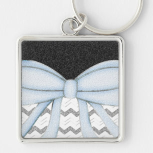Chevrons Pattern Shower Party Office Destiny Key Ring