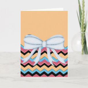Chevrons Pattern Shower Party Office Destiny Thank You Card