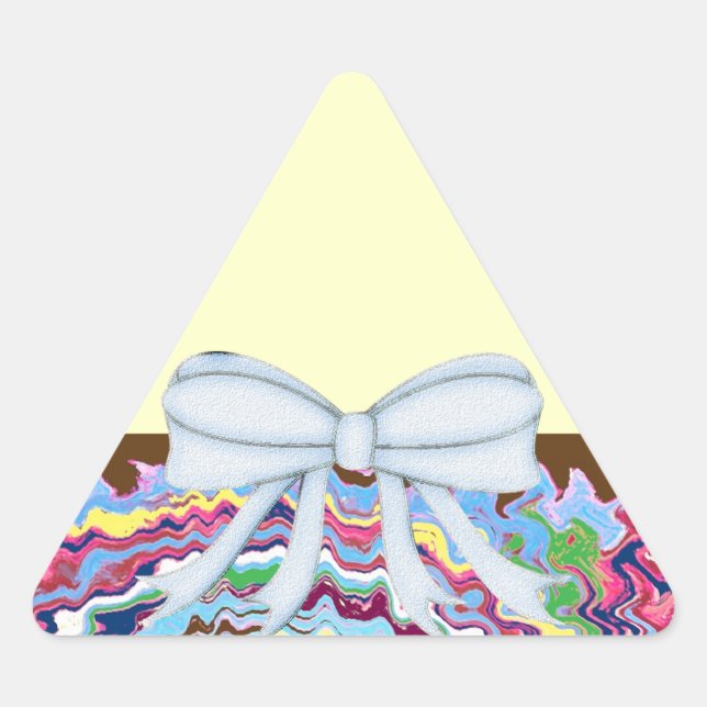 Chevrons Pattern Shower Party Office Destiny Triangle Sticker (Front)