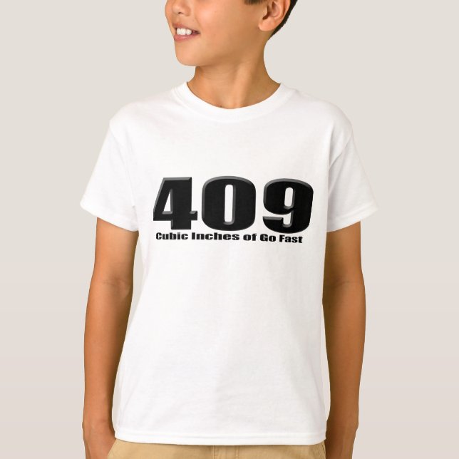 chevy 409 cubic inch big block impala T-Shirt (Front)