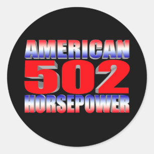Chevy 502 big block Muscle Car Classic Round Sticker