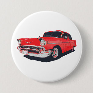 Chevy Bel Air vector illustration 7.5 Cm Round Badge
