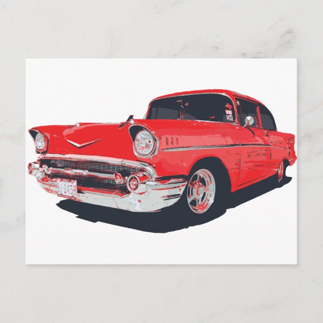 Chevy Bel Air vector illustration Postcard (Front)