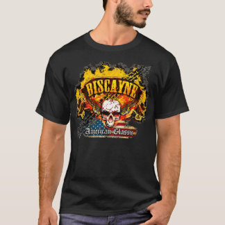 Chevy Biscayne - Burnout Banner Skull -n- Flag T-Shirt