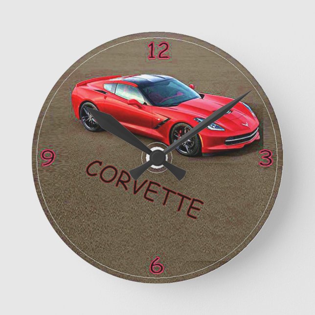 CHEVY CORVETTE ROUND CLOCK (Front)