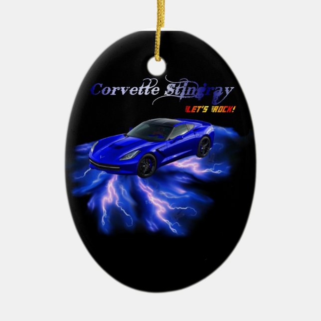Chevy: Corvette Stingray 2013 Ceramic Ornament (Front)