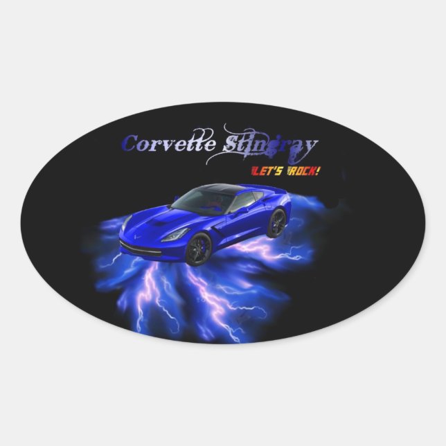 Chevy: Corvette Stingray 2013 Oval Sticker (Front)
