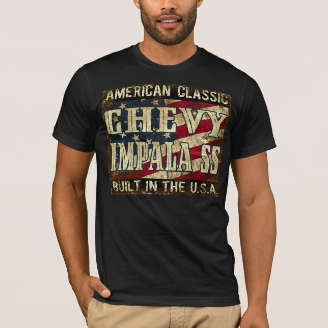 Chevy Impala SS - Classic Car Built in the USA T-Shirt (Front)