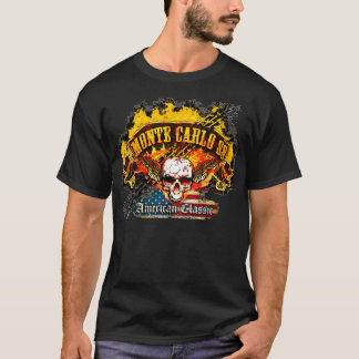 Chevy Monte Carlo SS - Burnout Banner Skull Flag T-Shirt
