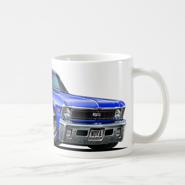 Chevy Nova Blue Car Coffee Mug (Right)