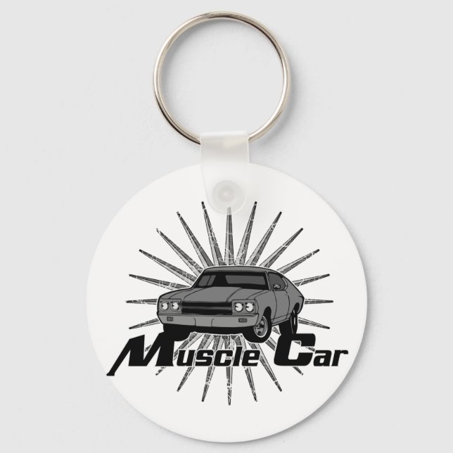 Chevy Nova Muscle Car Key Ring (Front)