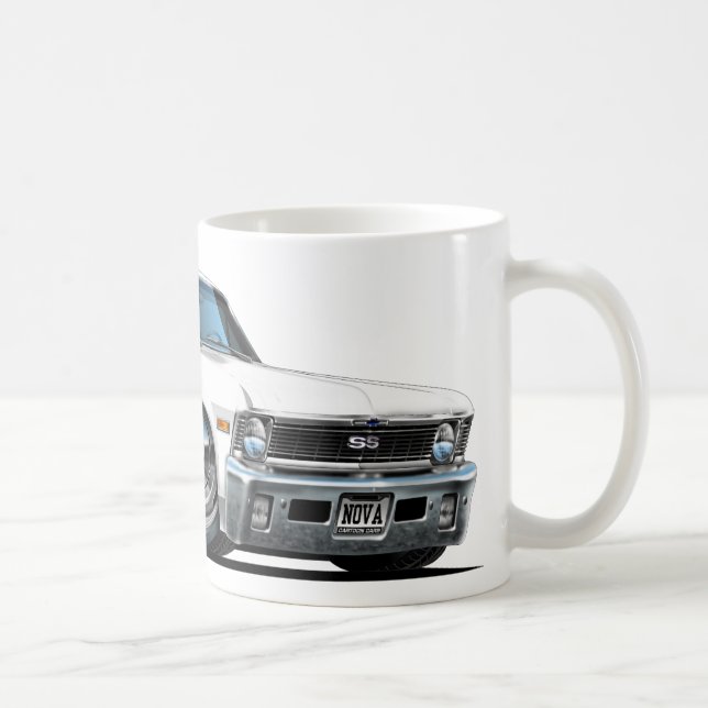 Chevy Nova White Car Coffee Mug (Right)