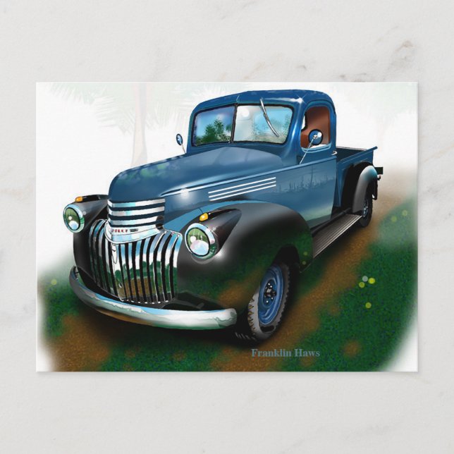 Chevy Pickup Postcard (Front)