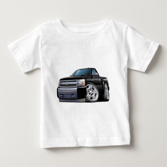 Chevy Silverado Black Truck Baby T-Shirt (Front)