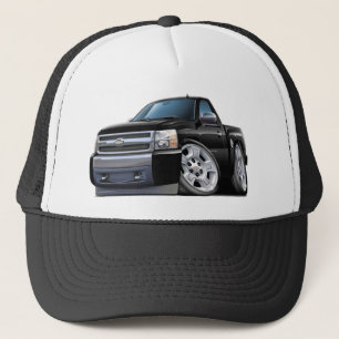 Chevy Silverado Black Truck Trucker Hat