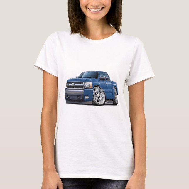 Chevy Silverado Blue Granite Extended Cab T-Shirt (Front)