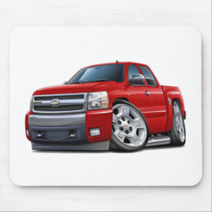 Chevy Silverado Red Extended Cab Mouse Pad