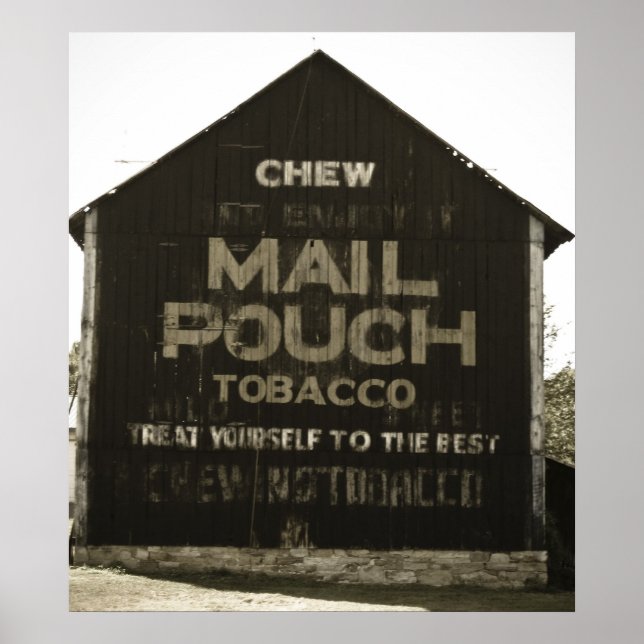 Chew Mail Pouch Tobacco Barn Antique Finish Poster (Front)