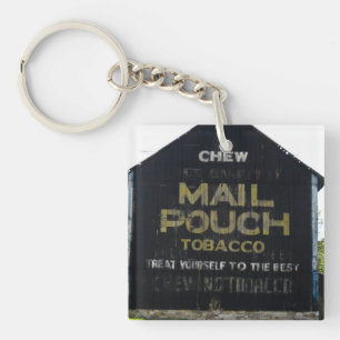 Chew Mail Pouch Tobacco Barn - Original Photo Key Ring