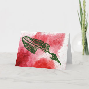 "Chewed Cherry Red" Country Greeting Card